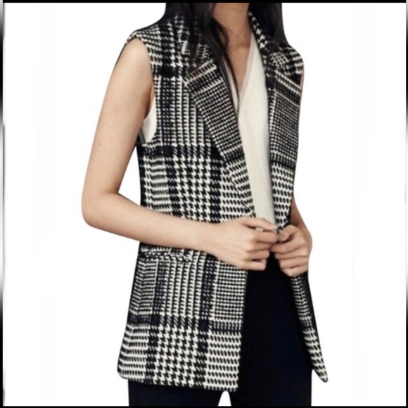 Theory Black and Cream Vest - Picture 4 of 5